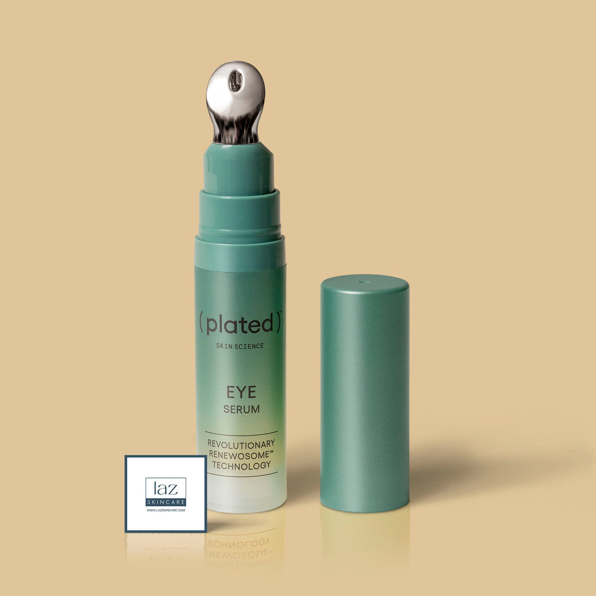Plated Eye Serum, stocked at LAZ Skincare for dark circles and puffiness.