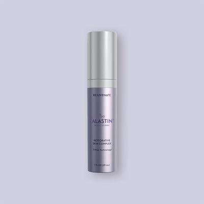 Alastin Restorative Skin Complex bottle on a light gray background