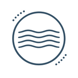Line icon: four wavy fine lines across the skin.
